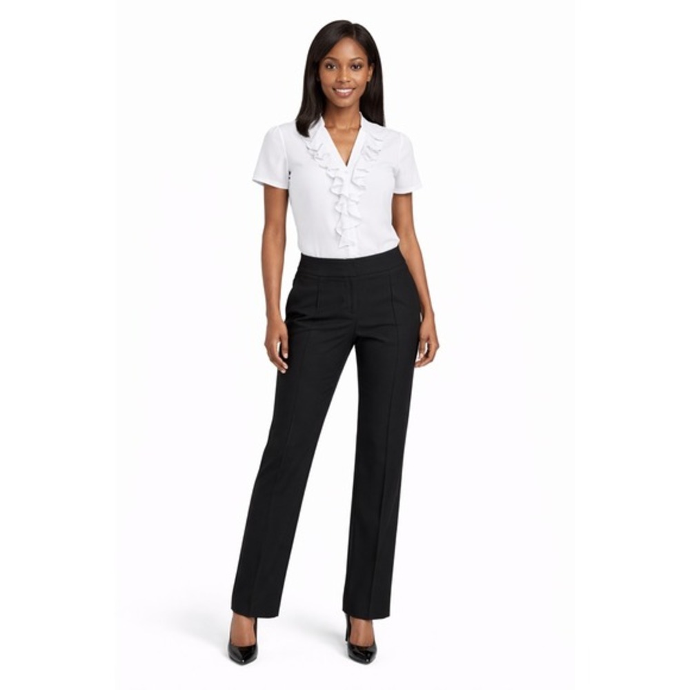Ann Taylor LOFT NWT Marisa Straight Black Pants 8‎ Dark Academia Preppy 89-07